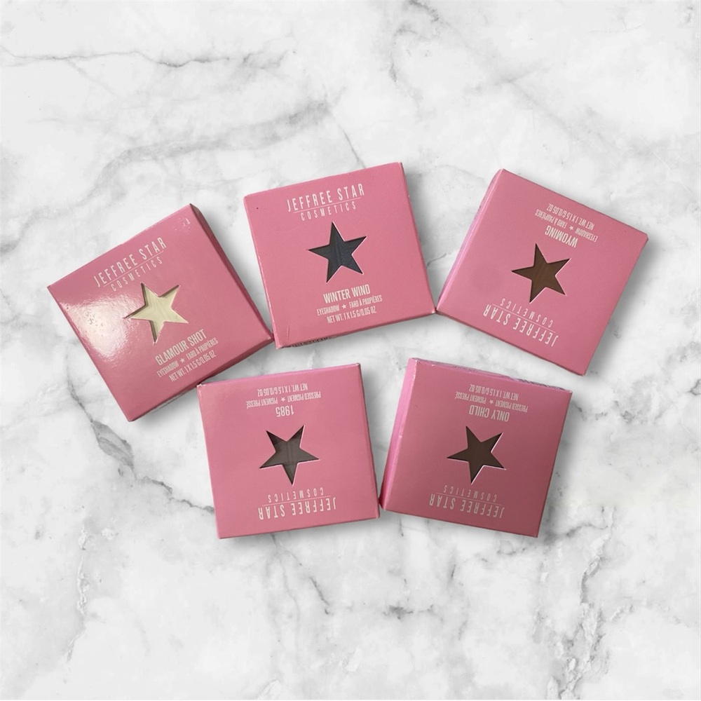 Bundle Of 5 Jeffree Star Eyeshadow/Pressed Pigment Singles